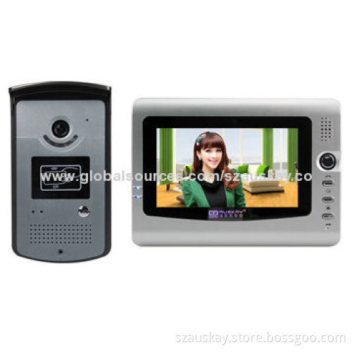 Video Intercom System, IR Night Vision Outdoor Camera, 7-inch TFT Indoor Monitor, Competitive PriceNew